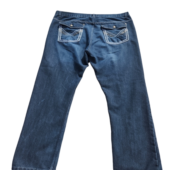 English Laundry Lion's Crest Mens Blue Denim 5 Pocketed Stretchy Jeans  46X32 - Picture 4 of 13